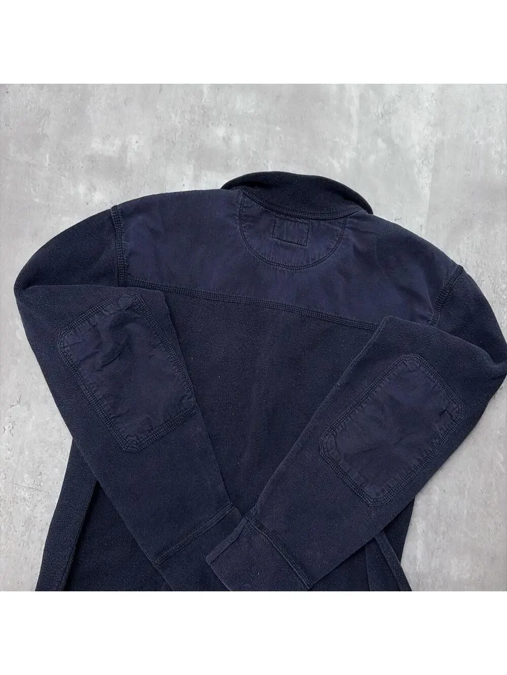 Y2K Navy Converse Grunge Gothic Quarter Zip Sweater